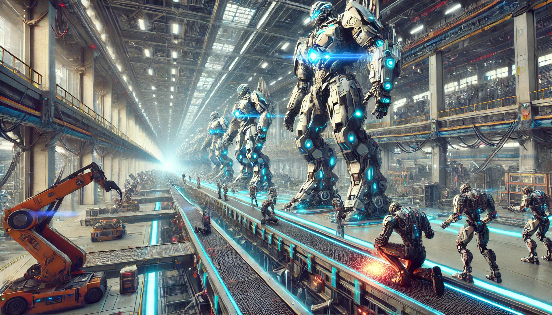 DALL·E 2024-11-22 08.02.31 - A wide and detailed depiction of a futuristic factory line where multiple giant humanoid robots are being assembled, inspired by Transformers-style ae